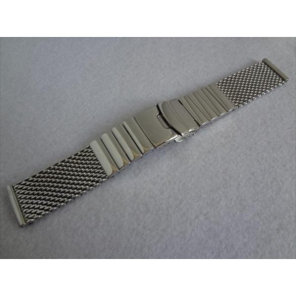ドイツ製 ROWI 22mm メッシュ 腕時計バンド ステンレスベルト  変わったデザイン 重厚