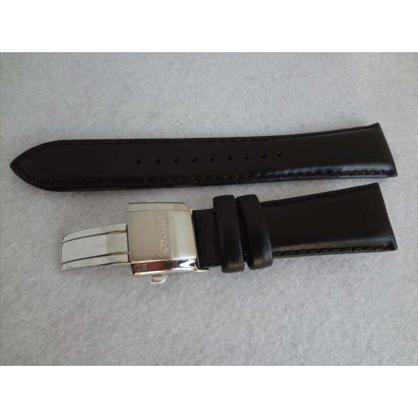 SEIKO 純正 腕時計バンド 22mm 7B22-0AL0 7B25-0AB0 用 レザーベルト ...