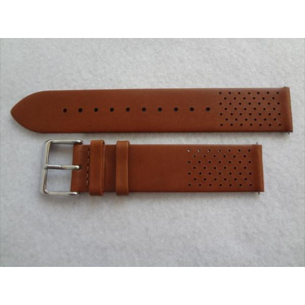 Timex 純正 バンド TW2R26700 用 20mm 腕時計交換レザーベルト 茶 茶色 ブラウ...