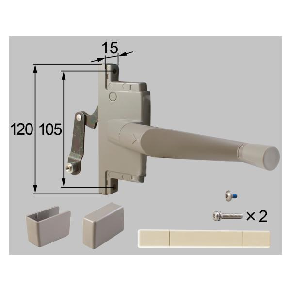 リクシル(トステム) YPJD586H (YPJD586Fの後継品) ルーバー用 ハンドル式オペレー...
