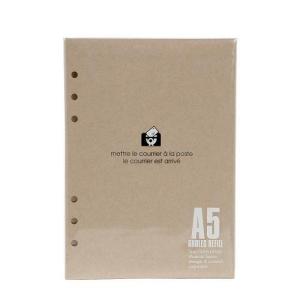 A5 6穴リフィル 100シート 無地 クラフト BASIS システム手帳