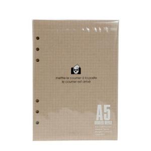 A5 6穴リフィル 100シート 方眼5mm クラフト BASIS システム手帳
