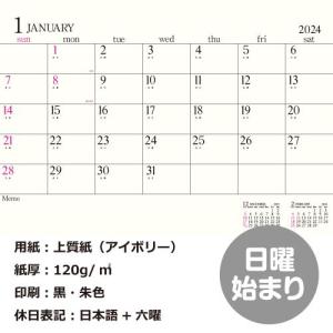 [メール便可] カレンダー 壁掛け A4 20...の詳細画像3