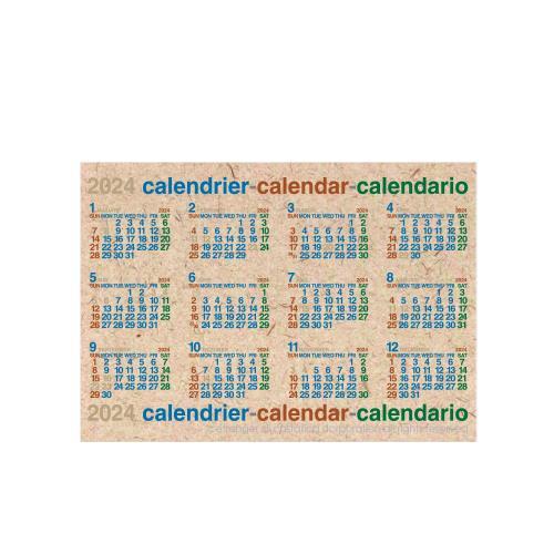 カレンダー ポスター B4 2024年 1月始まり ナチュラル シンプル 公式通販サイト