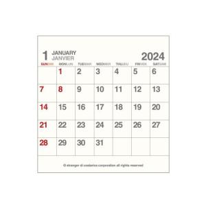 [可] カレンダー 卓上 FD 2023年 1月始まり アイボリー シンプル