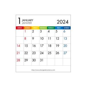 [メール便可] カレンダー 卓上 FD 2024年 1月始まり カラーバー シンプル 公式通販サイト｜エトランジェディコスタリカ