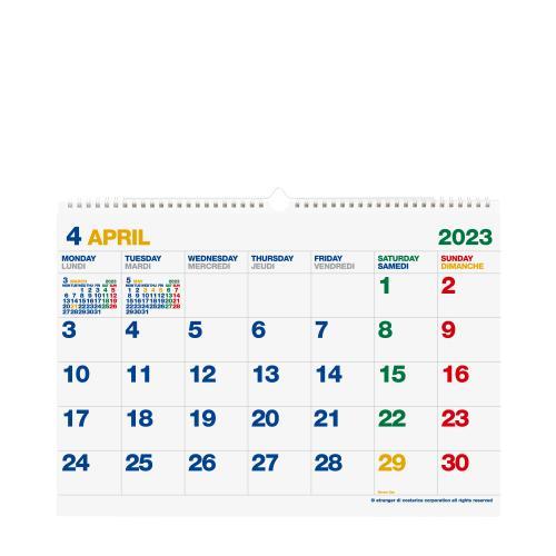 カレンダー 4月始まり 壁掛け A3 2024年 シンプル 公式通販サイト