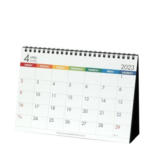 [メール便可] カレンダー 4月始まり 卓上 A5 2024年 カラーバー シンプル 公式通販サイト