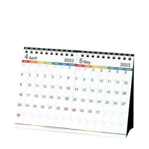 カレンダー 4月始まり 卓上 B6 2022年 カラーバー 2か月 書き込み シンプル 公式通販サイ...