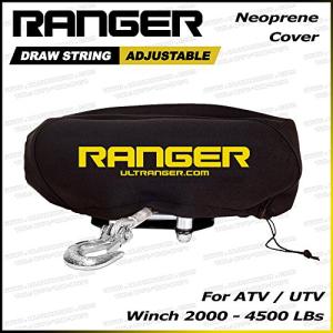 RANGER ULTRANGER レンジャーATV UTV耐候性ネオプレンストレージWinchダストカバーfor 2000lbs