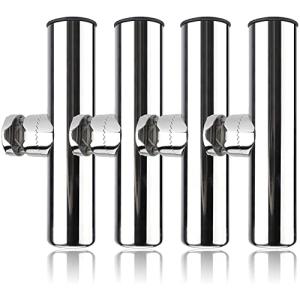 Amarine-made ステンレス製 船竿置き クランプオンロッドホルダー ４個セット 角度調節可能 六角レンチ付き (22〜25mm / 7