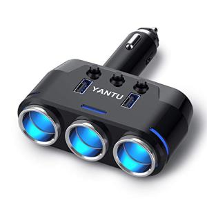 シガーソケット3連 独立スイッチ搭載 カーチャージャー