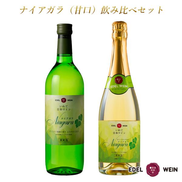 ワインセット 甘口白ワイン エ ーデルワイン NNSP ナイアガラ 白 2種 飲み比べ  岩手 72...