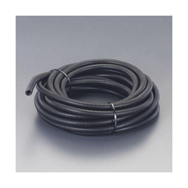 エスコ EA944BV-7 ７ｍｍｘ１０ｍ コルゲートチューブ 黒 EA944BV7【キャンセル不可...