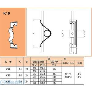 あさってつく対応 ネグロス電工 K19 【50個入】二重天井用電線管支持金具【ワンタッチ式】｜edenki