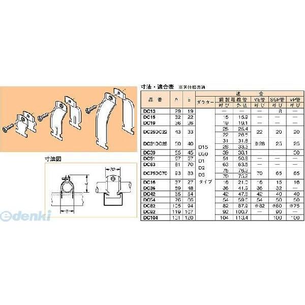 あさってつく対応 ネグロス電工 DC42 【10個入】ダクタークリップ【溶融亜鉛めっき鋼板】