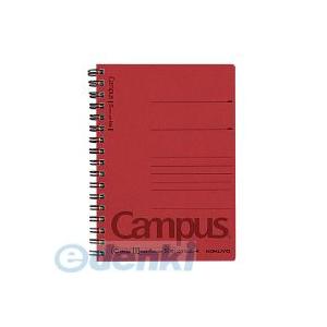 コクヨ（KOKUYO） ［ス−T158B−R］ 【5個入】 キャンパスツインリングノート（色厚表紙）...