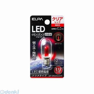 朝日電器 ELPA LDT1CR-G-E12-G107 LED電球 ナツメ E12 LDT1CRGE12G107 クリアレッド｜edenki