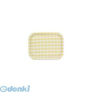 1109240 Ｒトレー ミルキーチェック（Ｓ）イエロー（ノンスリップ加工）
