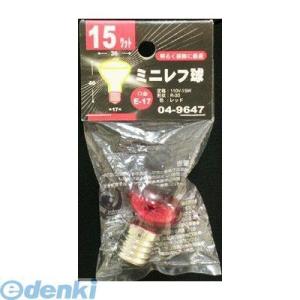 オーム電機  LB-R3715-CR ミニレフ球（R30/15W/レッド/E17） LBR3715C...