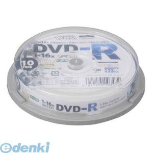 オーム電機  01-0747 DVD-Rデータ用 16倍速 10P スピンドル入り 010747 PC-M16XDRD10S｜edenki