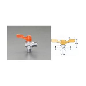 エスコ EA425BS-311 R 1／8xG 1／8 ミニボールバルブ EA425BS311