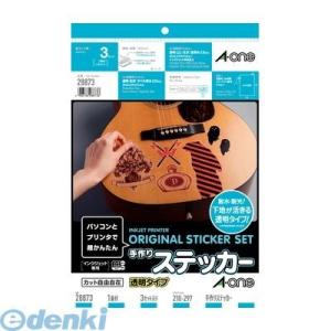 あさってつく対応 A-one エーワン 28873 手作りステッカー［インクジェット］透明タイプ　Ａ...