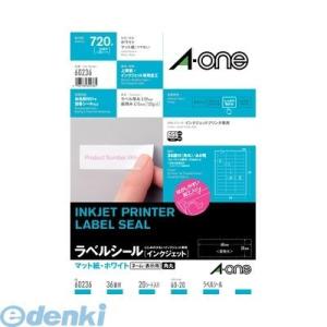 A-one エーワン 60236 ラベルシール［インクジェット］ Ａ４ ３６面 四辺余白付 角丸 ２...