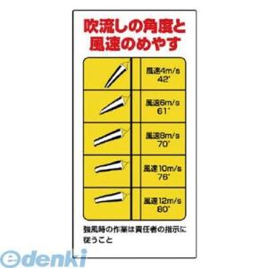 ユニット  32712A  玉掛関係標識 吹流し角度と風速のめやす