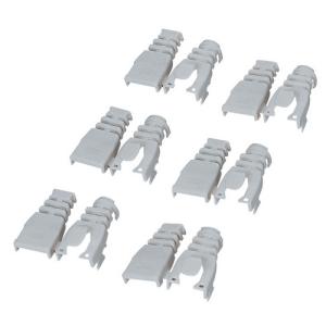 あすつく対応 「直送」 ELECOM エレコム LD-ABLG6 コネクタ保護カバー後付けタイプ／６個 ライトグレー LDABLG6