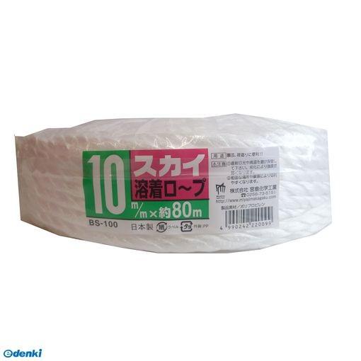 宮島化学工業  BS100 スカイロープ 白 幅10mm×長さ80m