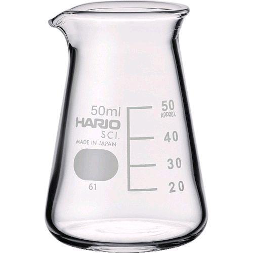 あすつく対応 「直送」 ＨＡＲＩＯ  CB-50-SCI  コニカルビーカー　目安目盛付　５０ｍｌ ...