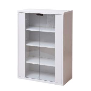 ガラス扉キャビネット FR-046-WH