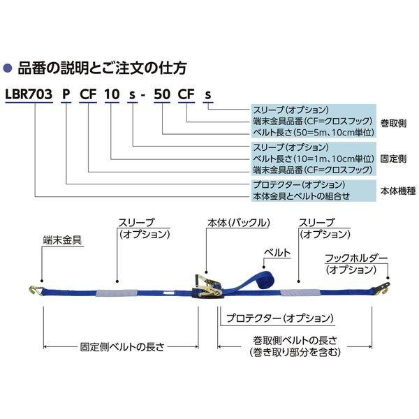 オーエッチ工業 LBR804 E60 ラッシングベルト LBR804E60