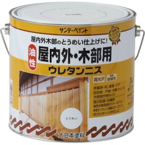 サンデーペイント 4906754265749 油性屋内外木部用ウレタンニス とうめい 3L 透明 油性木部ウレタンニス