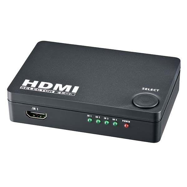 オーム電機 05-0577 4ポート HDMIセレクター（黒） AV−S04S−K 050577