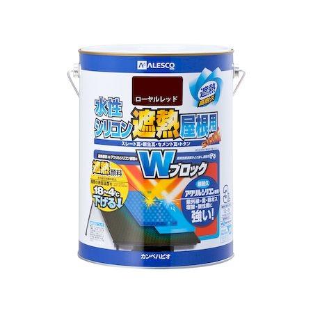 カンペハピオ 00377655141030 水性シリコン遮熱屋根用 ローヤルレッド 3L Kanpe...