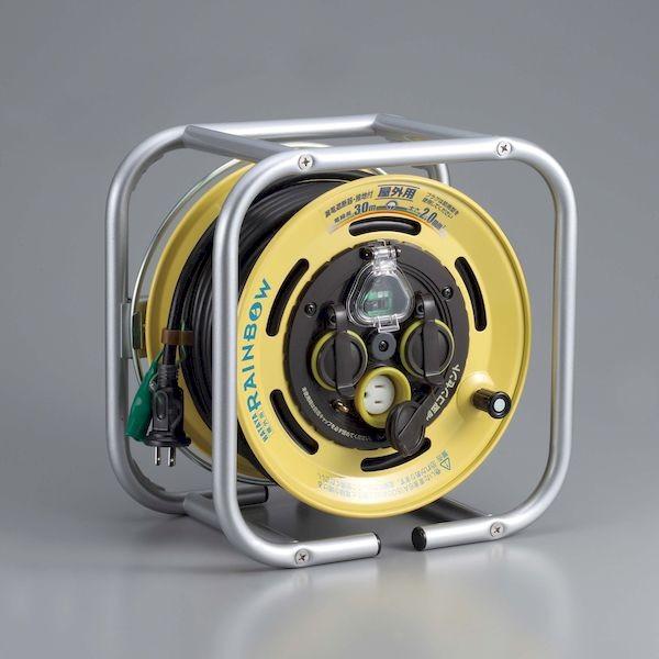 あすつく対応 「直送」 ハタヤリミテッド DBE-30K 段積みリールケーブルタイプ 漏電遮断器付 ...