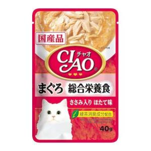 いなばペットフード IC-303 CIAOパウチ 総合栄養食 まぐろ ささみ入り ほたて味 40g IC303