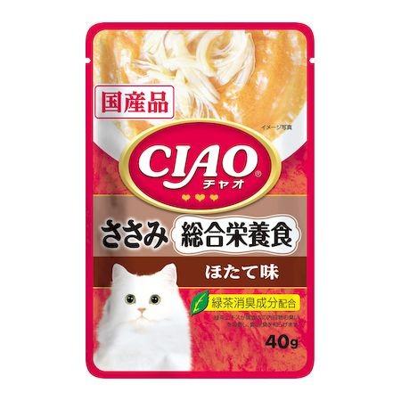 いなばペットフード IC-323 CIAOパウチ 総合栄養食 ささみ ほたて味 40g IC323