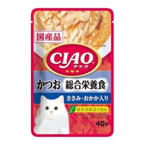 いなばペットフード IC-324 CIAOパウチ 総合栄養食 かつお ささみ・おかか入り 40g IC324