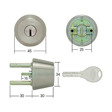 GOAL ゴール V-TX 31-25 11 扉厚31-34MM 取替用シリンダー VTX31251...