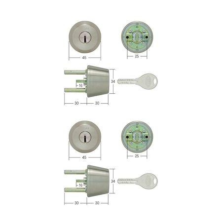 GOAL ゴール V-TX 34-30 11 (2個同一) 扉厚34-47MM 取替用シリンダー V...