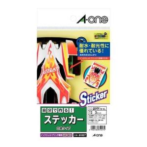 A-one エーワン 81027 自分で作るステッカー 白地 はがき
