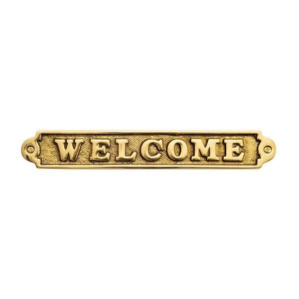 ゴーリキアイランド 630112 真鍮製サインプレート 金色 文字 WELCOME 真鍮 サイン プ...
