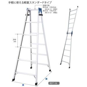 【個人宅配送不可】長谷川工業 ハセガワ RD2.0-18 直送 代引不可・他メーカー同梱不可 はしご兼用脚立 RD2.018