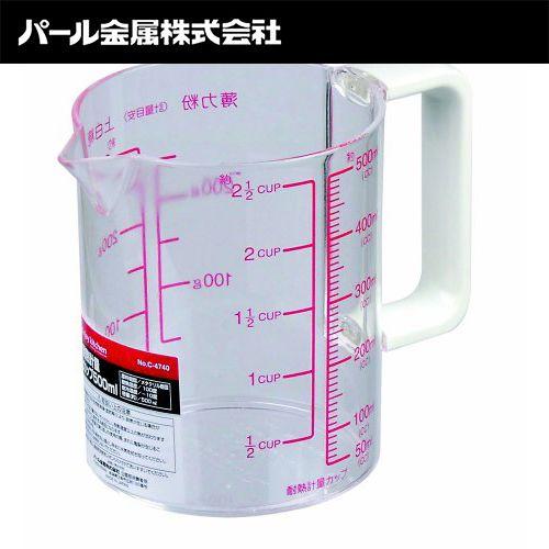 パール金属 4976790247405 ENJOY KITCHEN 耐熱計量カップ 500ml 日本...