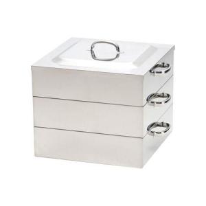 18-8ステンレス　角蒸し器　2段　50㎝ 蒸し器 ステンレス 2段 50cm 18-8ステンレス製 業務用 角蒸器 せいろ