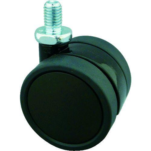 あすつく対応 「直送」 ＴＲＵＳＣＯ TDE40-M8 ねじ込み双輪キャスター エラストマ−車輪 自...