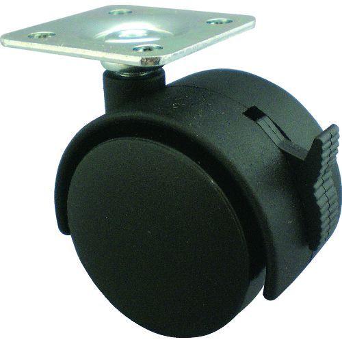 あすつく対応 「直送」 ＴＲＵＳＣＯ TPWS-50 プレート式双輪キャスター　ナイロン車輪　自在ス...